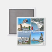 CLB003 LIDO DI PALMI, Kalabrien, Italien, Kühlschr Magnet (Vorderseite/Rückseite)