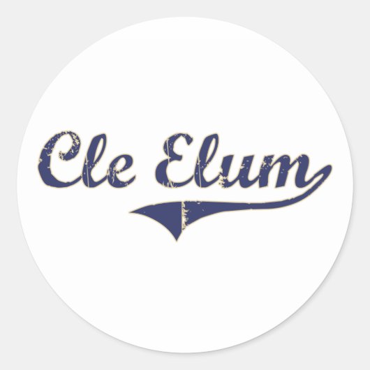 Cle Elum Washington Classic Design Runder Aufkleber (Vorderseite)