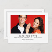 CLEAN 1 Foto Save the Date Postkarte (Vorne/Hinten)