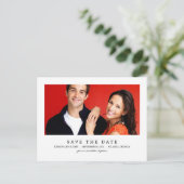CLEAN 1 Foto Save the Date Postkarte (Stehend Vorderseite)