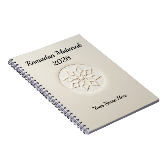 Clean Aesthetic Neutral Ramadan Notizblock (Rechte Seite)