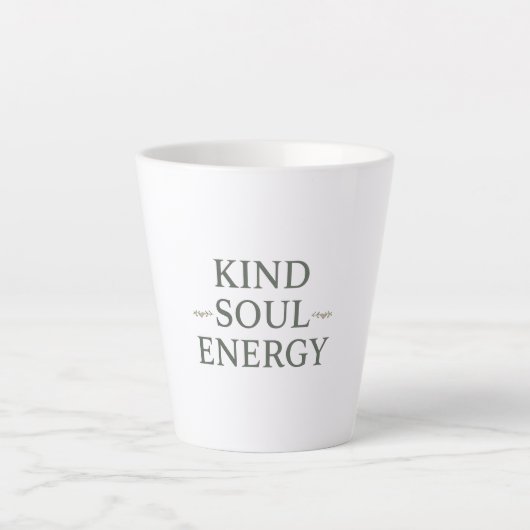 Clean and Simple "Kind Soul Energy" Milchtasse (Vorderseite)
