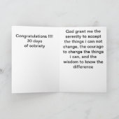 Clean and  Sober Karte (Innenseite)