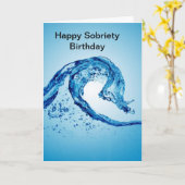 Clean and  Sober Karte (Gelbe Blume)