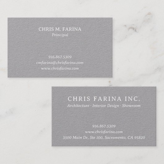 Clean Architect's Business Card Visitenkarte (Vorne/Hinten)