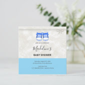 Clean Baby Shower Invitation – Customizable  Save The Date (Stehend Vorderseite)