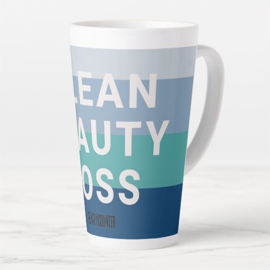 Clean Beauty Boss Latte Tasse (Rechte Ecke)