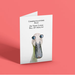 Clean Bill Of Health customisable get well soon Karte