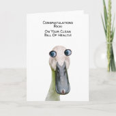 Clean Bill Of Health customisable get well soon Karte (Vorderseite)