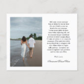 Clean Black and White Budget Hochzeit Vielen Dank (Rückseite)