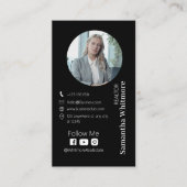 Clean Black Realtor Beruflich Real Anwesen Visitenkarte (Vorderseite)