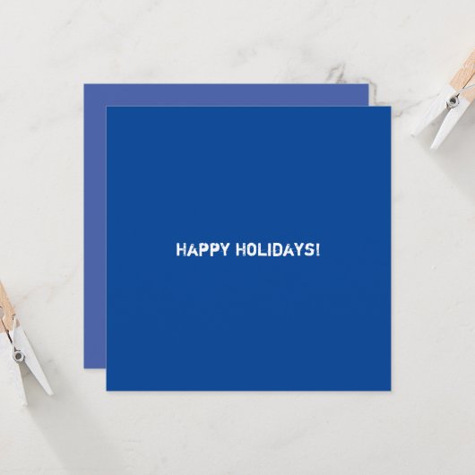 Clean Blue Corporate QR-Code Karte (Vorderseite/Rückseite Beispiel)