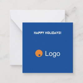 Clean Blue Corporate QR-Code Mitteilungskarte