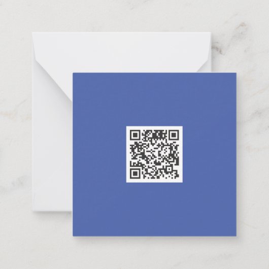 Clean Blue Corporate QR-Code Mitteilungskarte (Rückseite)