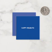 Clean Blue Corporate QR-Code Mitteilungskarte (Vorderseite/Rückseite Beispiel)