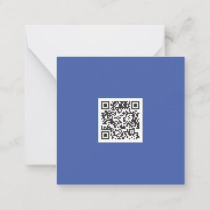 Clean Blue Corporate QR-Code Mitteilungskarte