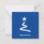 Clean Blue Corporate QR Code Weihnachtsbaum Mitteilungskarte (Vorderseite)