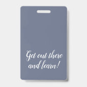 Clean Blue Homeschool Educator ID Abzeichen Ausweis (Rückseite)