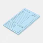 Clean Blue & White Daily Planer Post-it Klebezettel (angewinkelt)