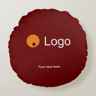 Clean Bordeaux Corporate Template Rundes Kissen