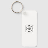 Clean Business Logo QR Code Horizontal Keychains Schlüsselanhänger (Vorderseite)