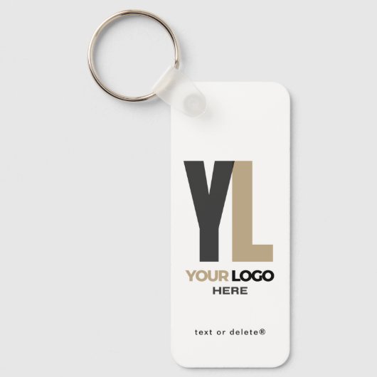 Clean Business Logo & QR Code, vertikal Schlüsselanhänger (Vorderseite)