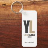 Clean Business Logo & QR Code, vertikal Schlüsselanhänger (Vorderseite)