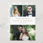 Clean Collage EDITABLE COLOR Foto Danke Karte (Vorne/Hinten)