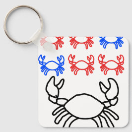 Clean Crab Zodiac Keychain – Sleek Cancer Symbol Schlüsselanhänger