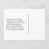 Clean "Danke für Ihre Freundlichkeit" Postkarte (Rückseite)