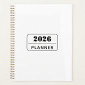 Clean Design Custom Text Modern Organizer Planner Planer (Vorderseite)