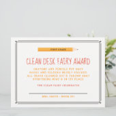 Clean Desk Fairy Award Einladung (Stehend Vorderseite)
