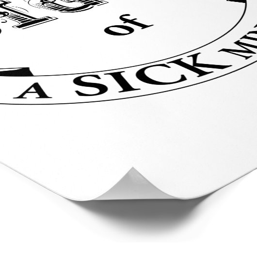 Clean Desk Funny Quotes Poster (Ecke)