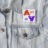 "CLEAN / DiRTY" Cartoon Mice Geschirrspüler Magnet Button (Beispiel)