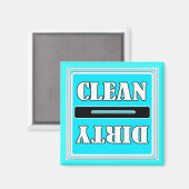 Clean Dirty Dish Washer Magnet (Vorderseite/Rückseite)