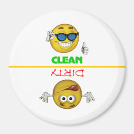 Clean Dirty Faces Dishwasher Magnet