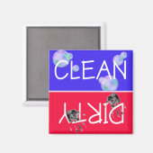 CLEAN DIRTY Geschirrspüler Magnet (Vorderseite/Rückseite)