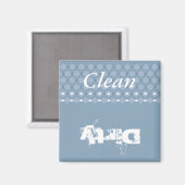 Clean Dirty Kitchen Magnet (Vorderseite/Rückseite)