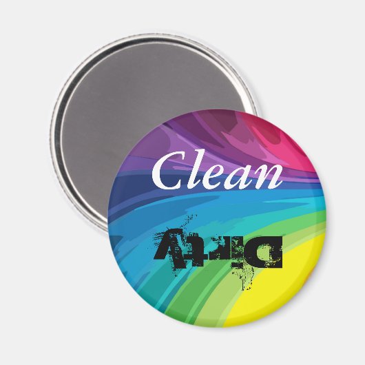 Clean Dirty Kitchen Magnet (Vorderseite/Rückseite)