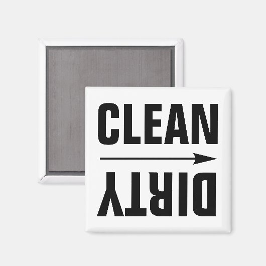CLEAN DIRTY KÜHLSCHRANKMAGNETS MAGNET (Vorderseite/Rückseite)