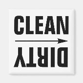 CLEAN DIRTY KÜHLSCHRANKMAGNETS MAGNET (Vorne)