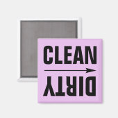 CLEAN DIRTY KÜHLSCHRANKMAGNETS MAGNET (Vorderseite/Rückseite)