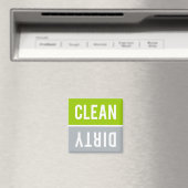 Clean Dirty Lime Green and Gray Dishwasher Magnet (In Situ (Geschirrspüler))