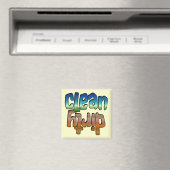 Clean Dirty Magnet Blue Brown, u ändern Hintergrun (In Situ (Geschirrspüler))