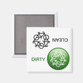 "CLEAN / DIRTY" - Magnet für die erneute Zyklusprü (Vorderseite/Rückseite)