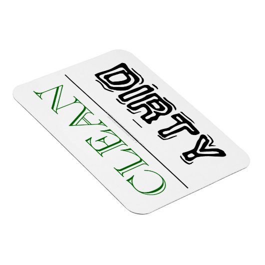 CLEAN DIRTY Mehrzweck-Geschirrspülmaschine Kleider Magnet (Rechte Seite)