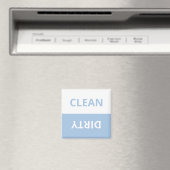 Clean Dirty Pastel Blue White Funny Kitchen Magnet (In Situ (Geschirrspüler))