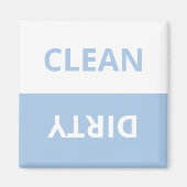 Clean Dirty Pastel Blue White Funny Kitchen Magnet (Vorne)