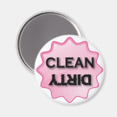 CLEAN DIRTY - rosa Magnet (Vorderseite/Rückseite)