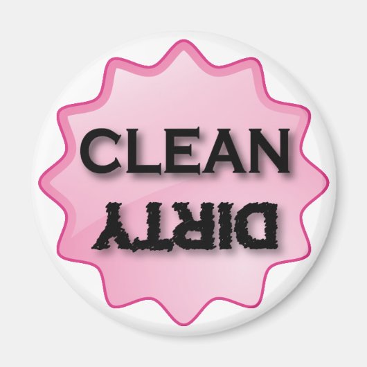 CLEAN DIRTY - rosa Magnet (Vorne)